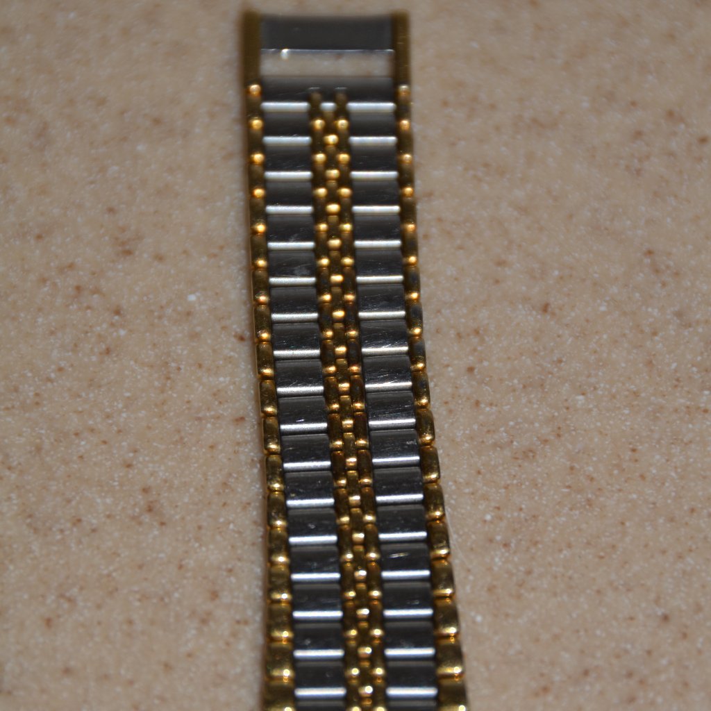 Vintage Estate Mayors Sapphire Crystal Datejust Swiss Movement Gold Band Watch — image 4 of 8